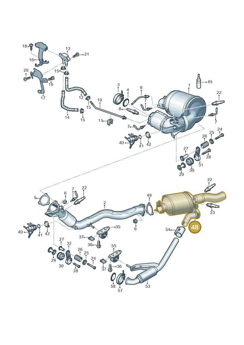 4K0254450M — Audi A6 (2018-2025) diagram 430253730, position 48