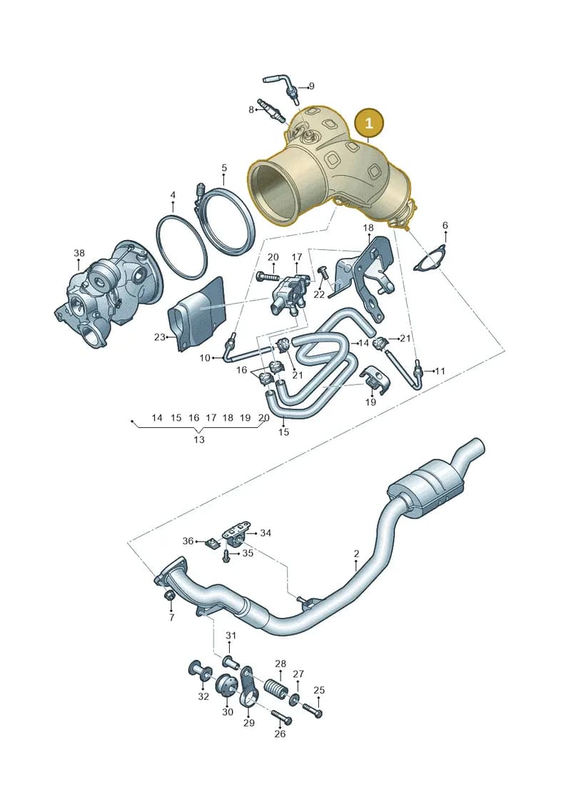 4K0254801HX — Audi A6 (2018-2025) diagram 838253460, position 1