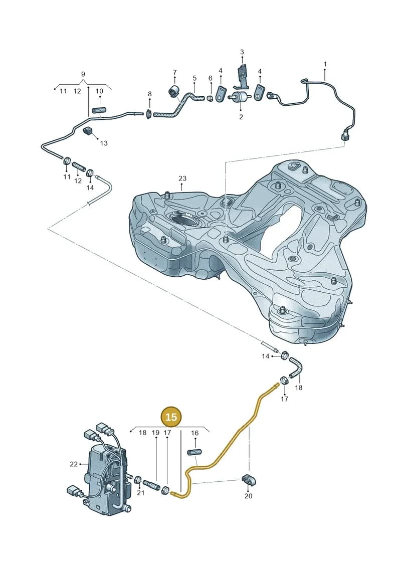 4K0261191N — Audi RS6 Avant (2019-2025) diagram 435261300, position 15