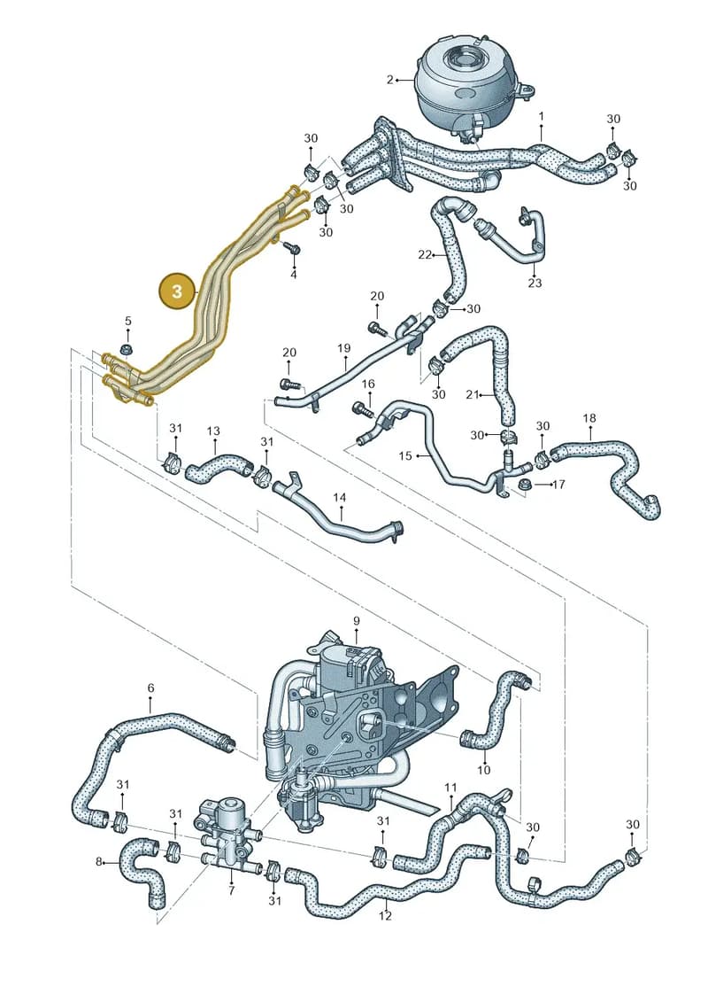 4K0265235AD — Audi A6 (2018-2025) diagram 435121160, position 3