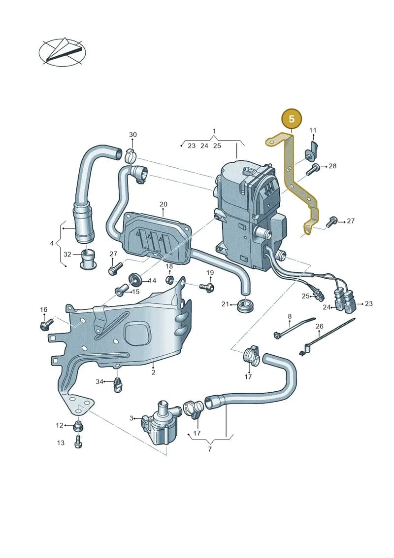 4K0265336G — Audi A6 (2018-2025) diagram 435261000, position 5