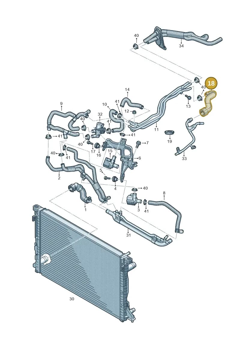 4K0265356AC — Audi A6 (2018-2025) diagram 435121131, position 18