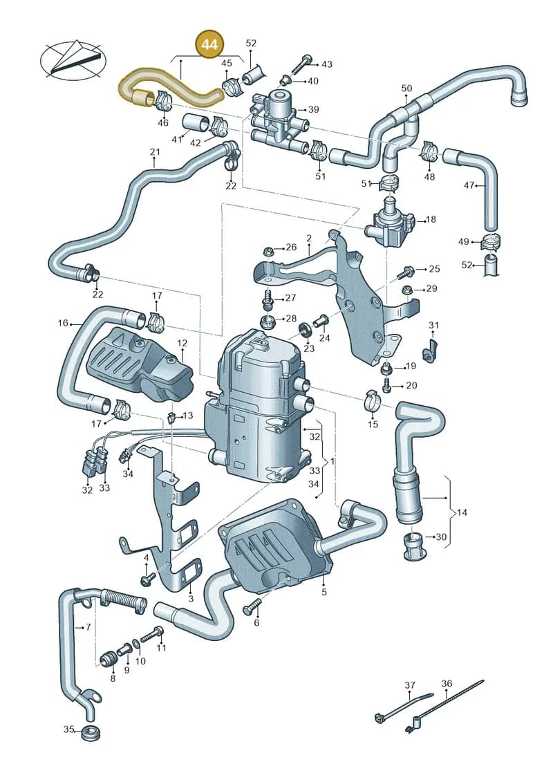 4K0265357D — Audi RS6 Avant (2019-2025) diagram 538261000, position 44