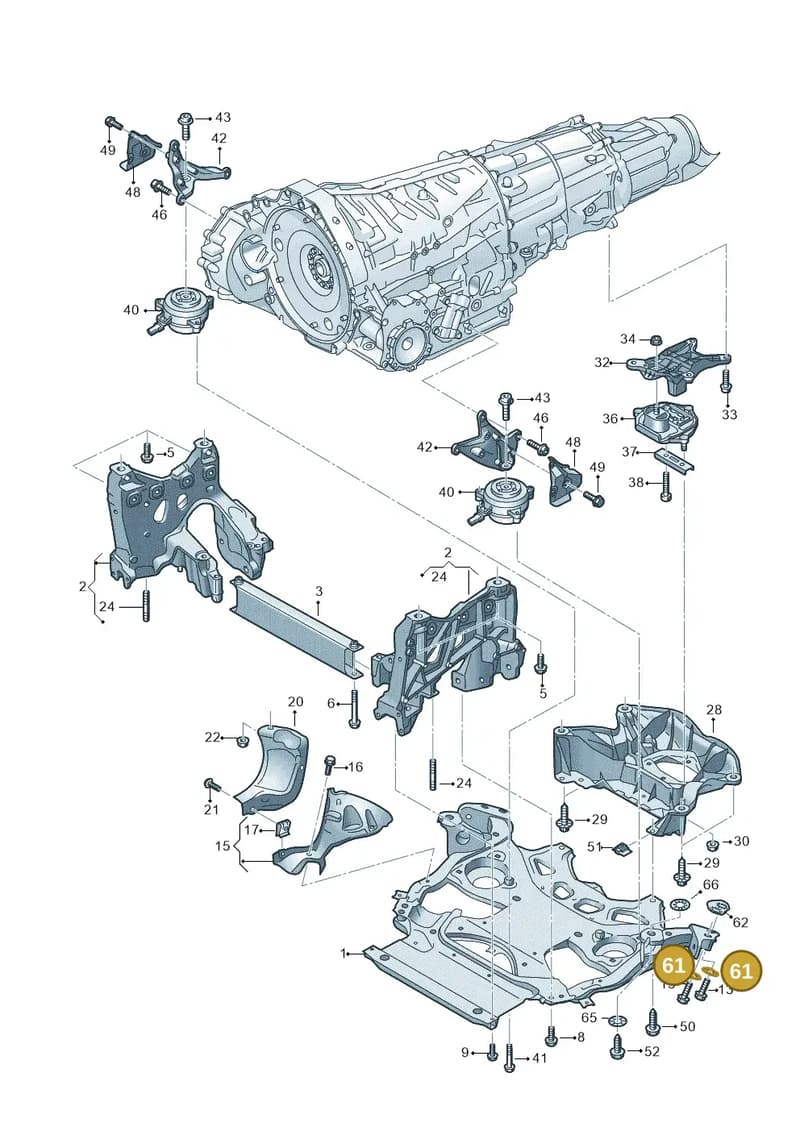 4K0399519C — Audi RS6 Avant (2019-2025) diagram 537399000, position 61