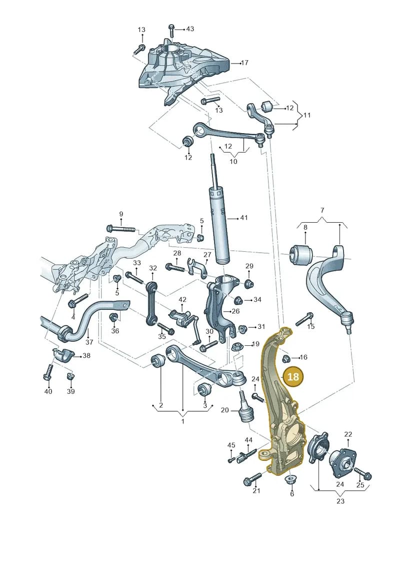 4K0407254C — Audi RS6 Avant (2019-2025) diagram 859407000, position 18