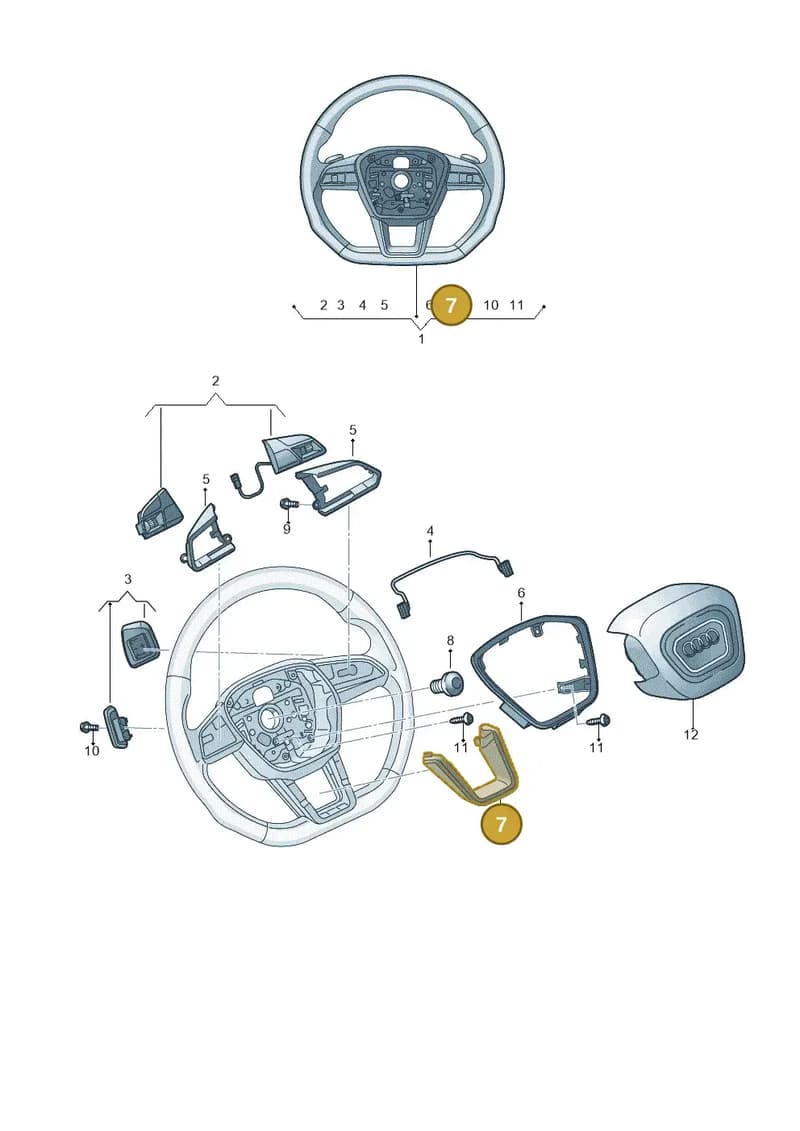4K0419689GINZ — Audi RS6 Avant (2019-2025) diagram 435419200, position 7