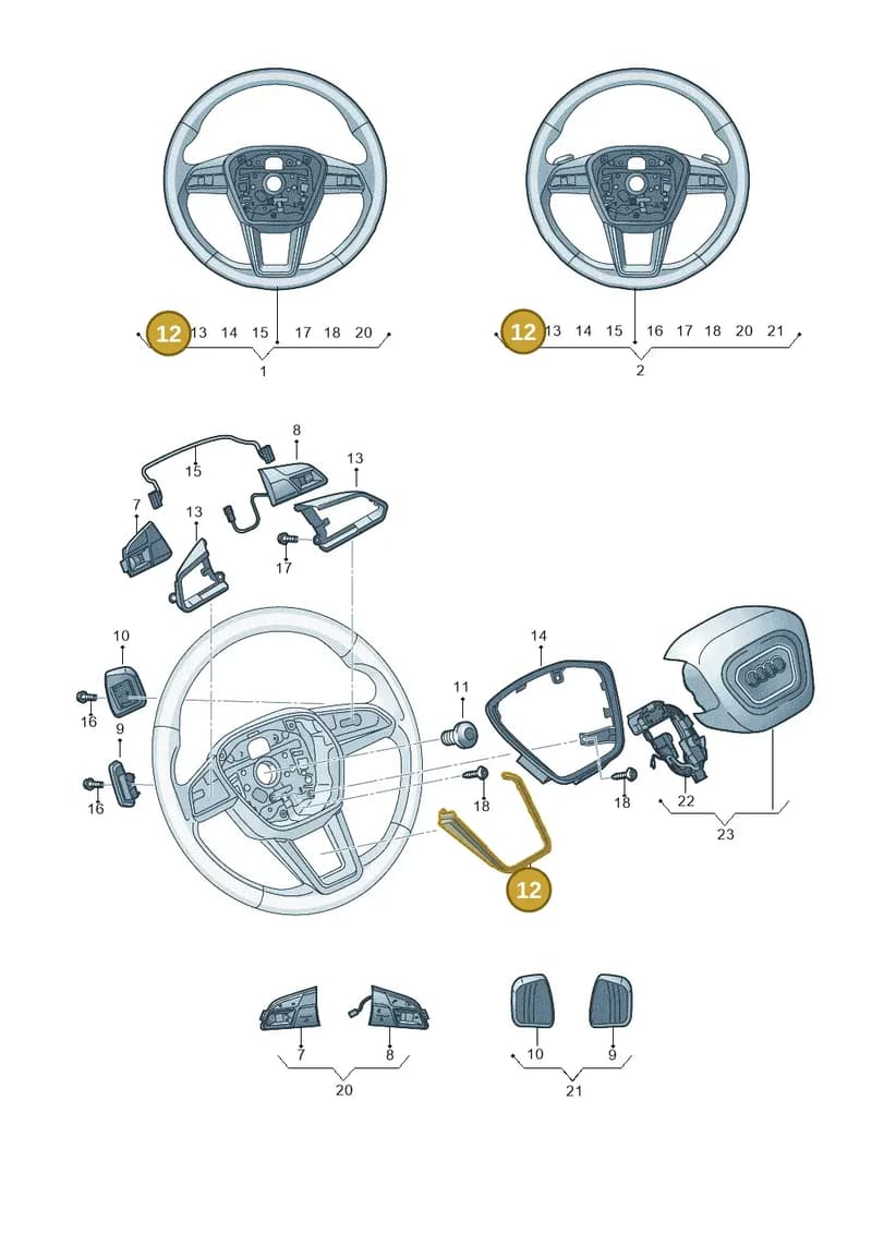 4K0419689HINZ — Audi RS6 Avant (2019-2025) diagram 435419100, position 12