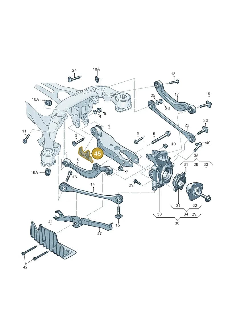 4K0505417A — Audi RS6 Avant (2019-2025) diagram 435505300, position 45