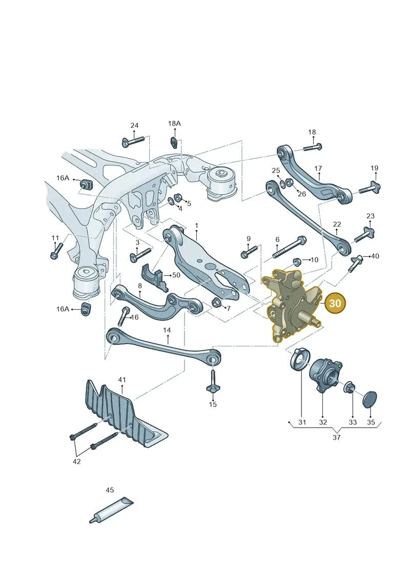 4K0505431P — Audi Q5 (2016-2025) diagram 430505200, position 30