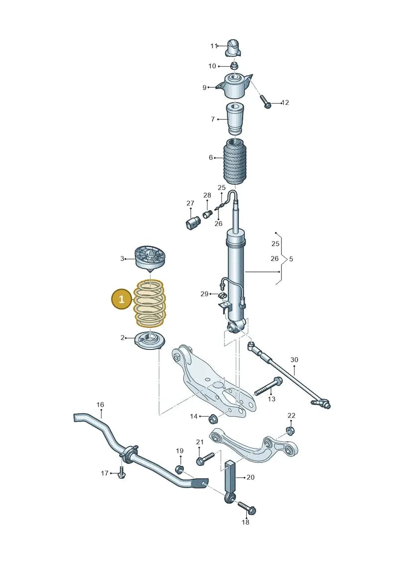 4K0511115PA — Audi RS6 Avant (2019-2025) diagram 537511100, position 1
