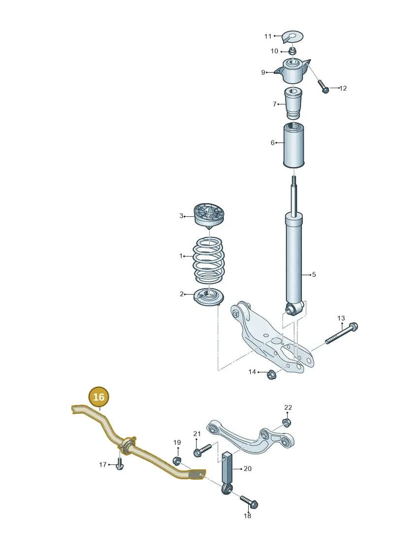 4K0511305E — Audi A6 (2018-2025) diagram 859511000, position 16