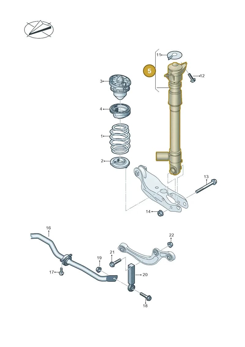 4K0513022B — Audi RS6 Avant (2019-2025) diagram 537511014, position 5