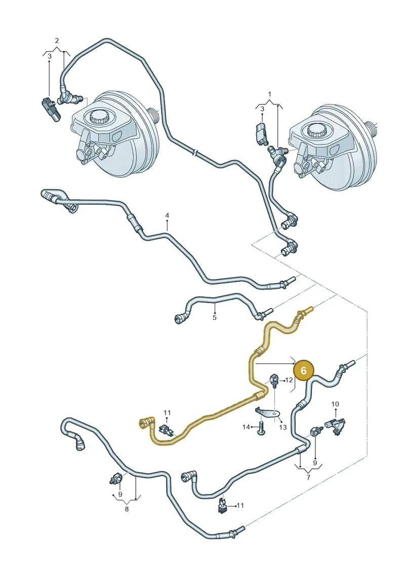 4K0611931BB — Audi A6 (2018-2025) diagram 435611700, position 6