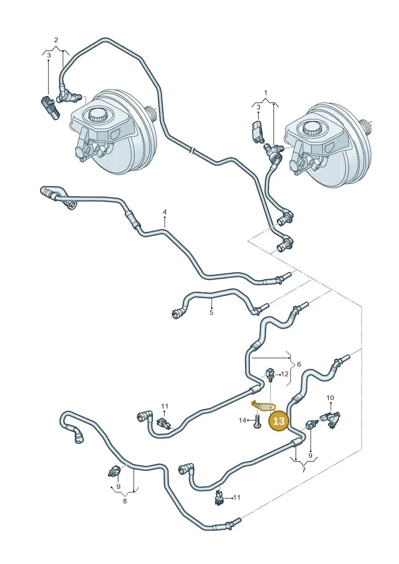 4K0612798A — Audi A6 (2018-2025) diagram 435611700, position 13