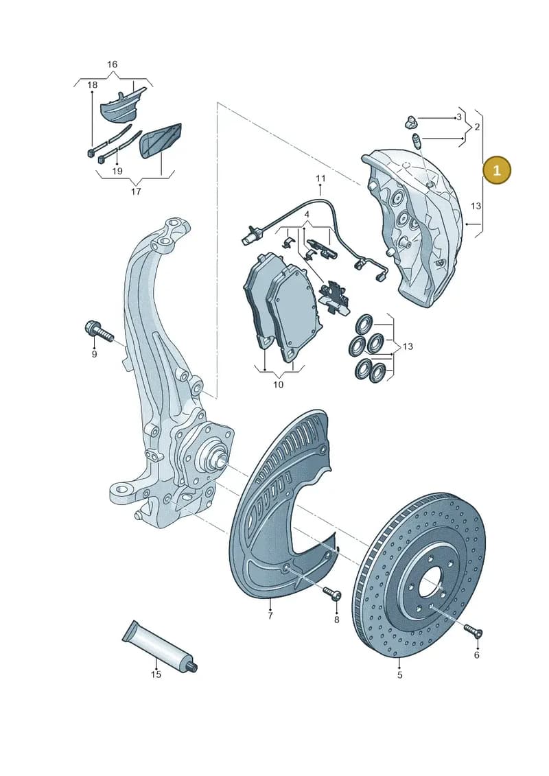 4K0615107P — Audi RS6 Avant (2019-2025) diagram 537615500, position 1