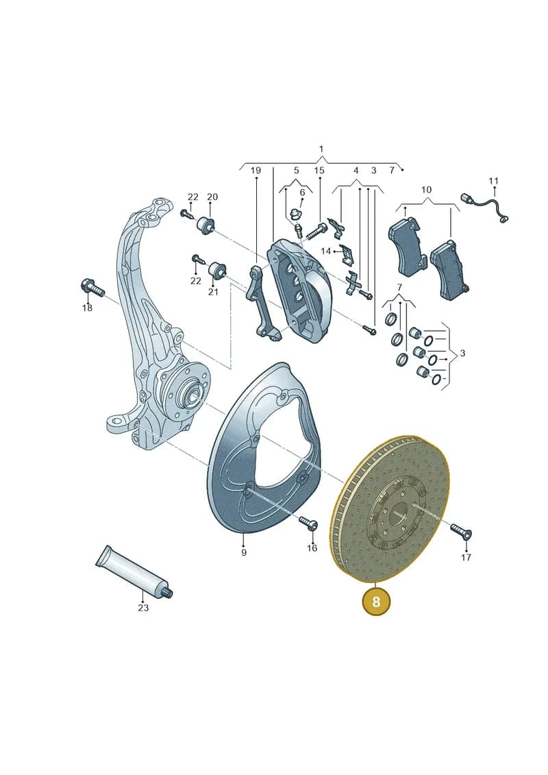 4K0615301AE — Audi A6 (2018-2025) diagram 758615540, position 8