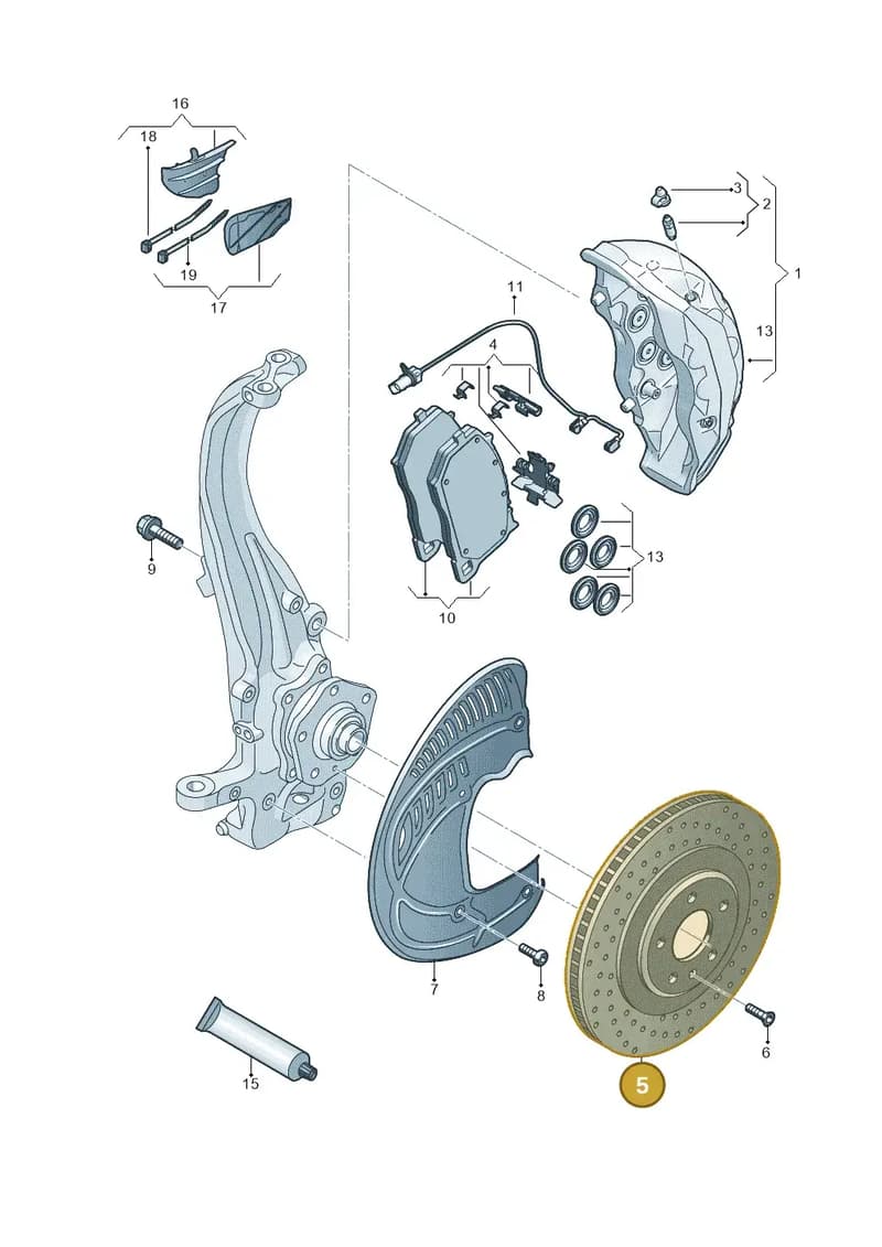 4K0615302R — Audi RS6 Avant (2019-2025) diagram 537615500, position 5