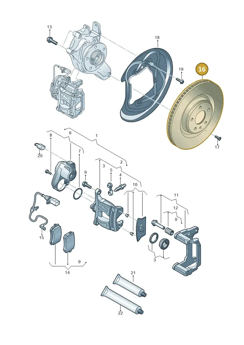 4K0615601A — Audi RS6 Avant (2019-2025) diagram 849615750, position 16