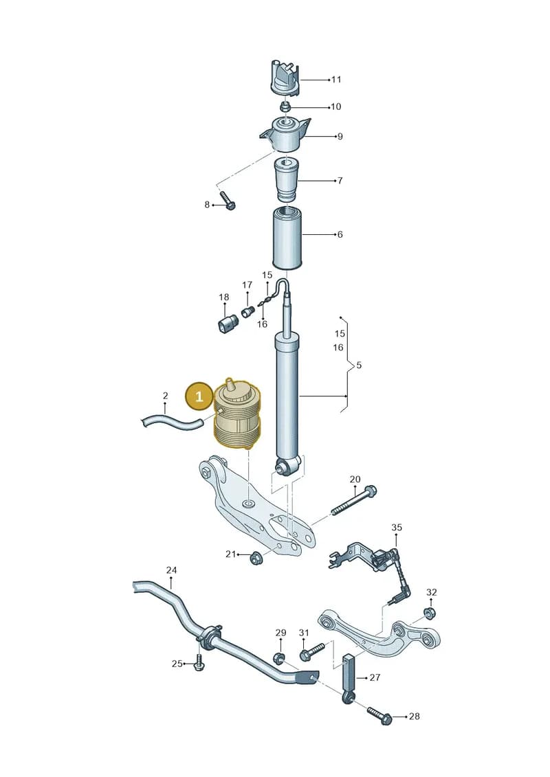 4K0616002K — Audi A6 (2018-2025) diagram 896511150, position 1