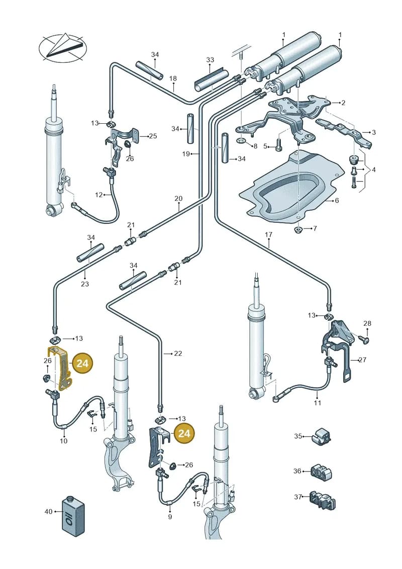 4K0616274B — Audi RS6 Avant (2019-2025) diagram 537616400, position 24