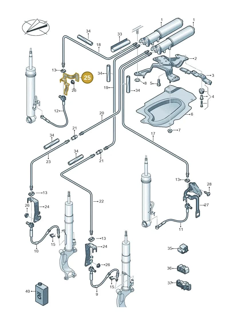 4K0616276B — Audi RS6 Avant (2019-2025) diagram 537616400, position 25