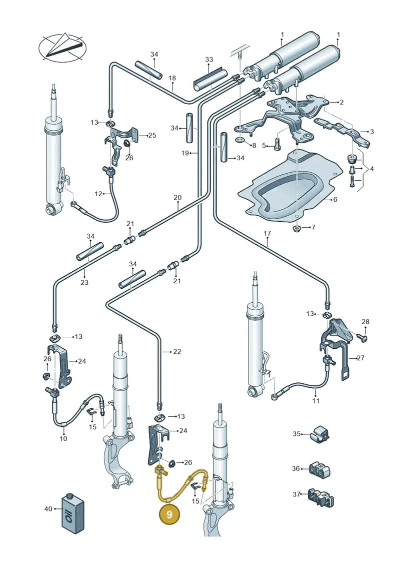 4K0616711B — Audi RS6 Avant (2019-2025) diagram 537616400, position 9