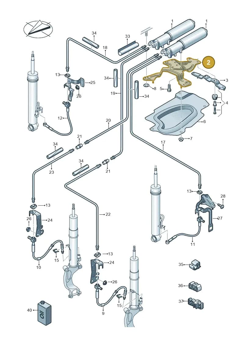 4K0616839B — Audi RS6 Avant (2019-2025) diagram 537616400, position 2