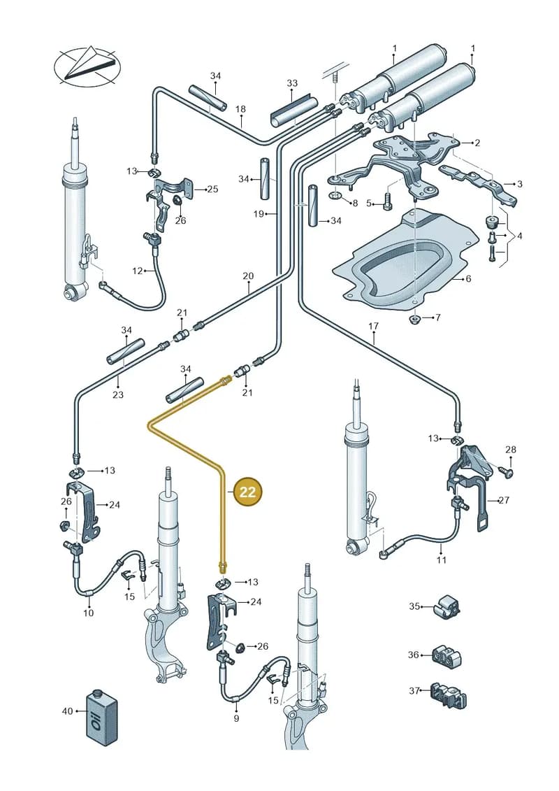 4K0616861M — Audi RS6 Avant (2019-2025) diagram 537616400, position 22