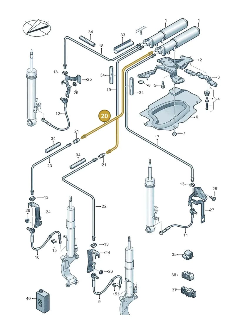 4K0616862H — Audi RS6 Avant (2019-2025) diagram 537616400, position 20