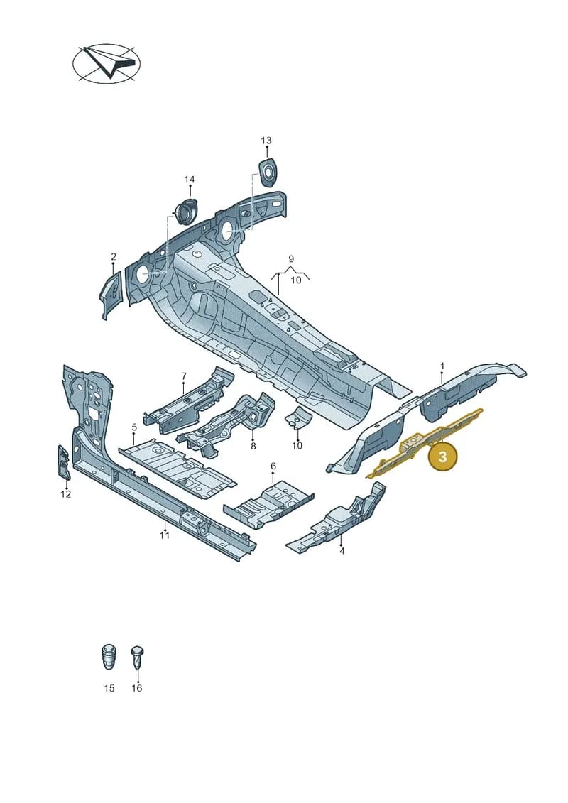 4K0801525 — Audi A5 Limousine (2024-2025) diagram 435803150, position 3