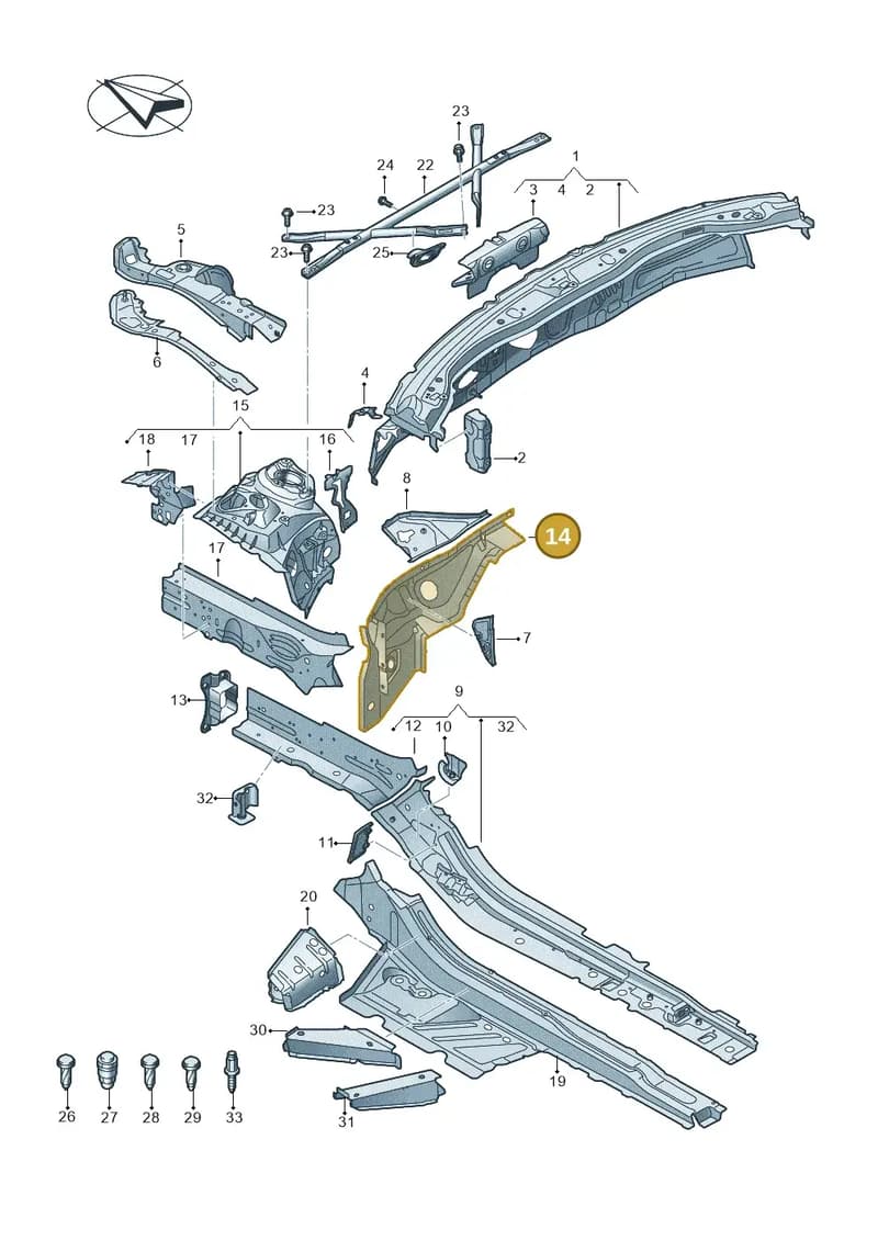 4K0802117 — Audi RS6 Avant (2019-2025) diagram 537803000, position 14