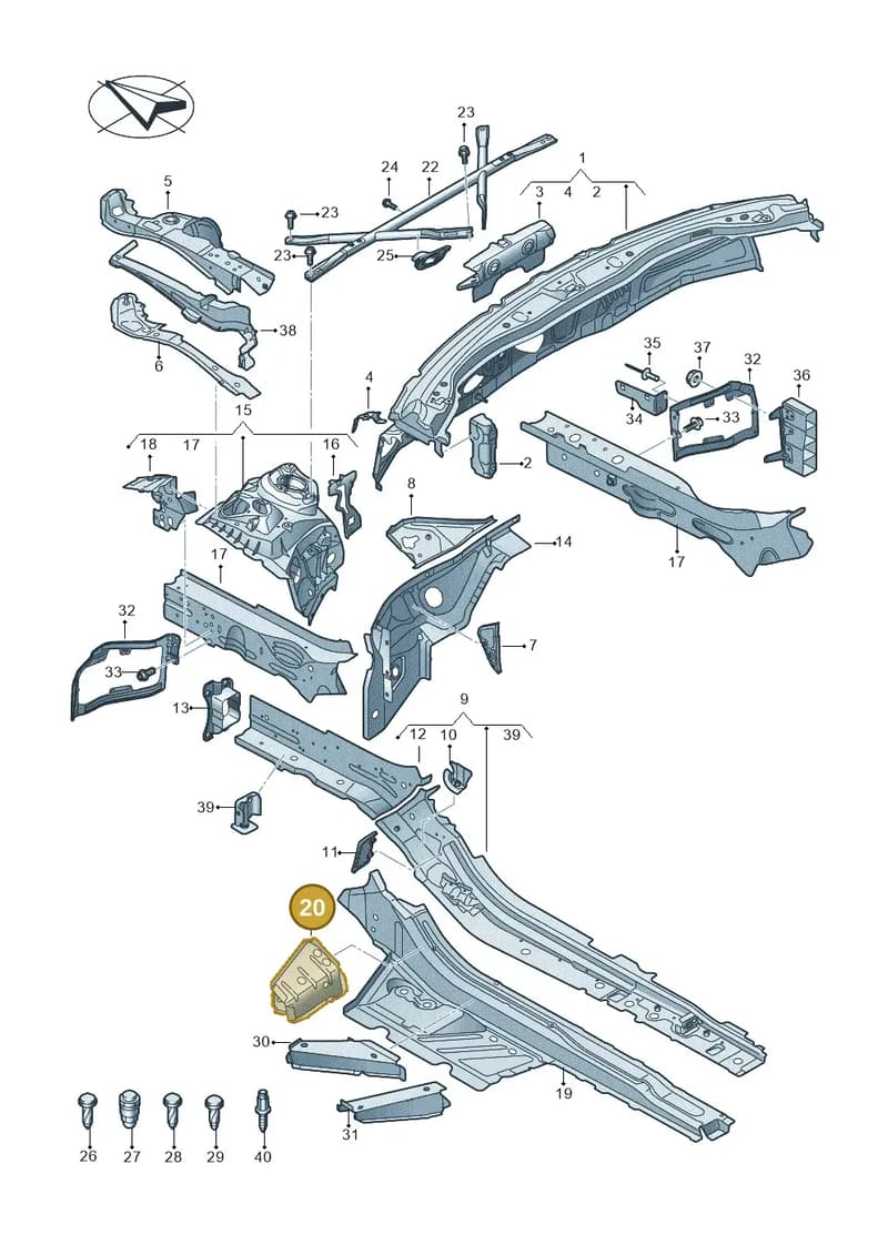 4K0802277 — Audi RS7 Sportback (2019-2025) diagram 435803000, position 20