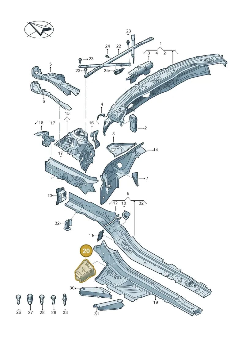 4K0802277 — Audi RS6 Avant (2019-2025) diagram 537803000, position 20