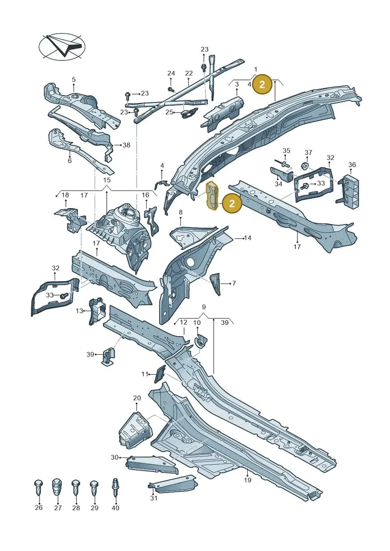 4K0802441 — Audi RS7 Sportback (2019-2025) diagram 435803000, position 2