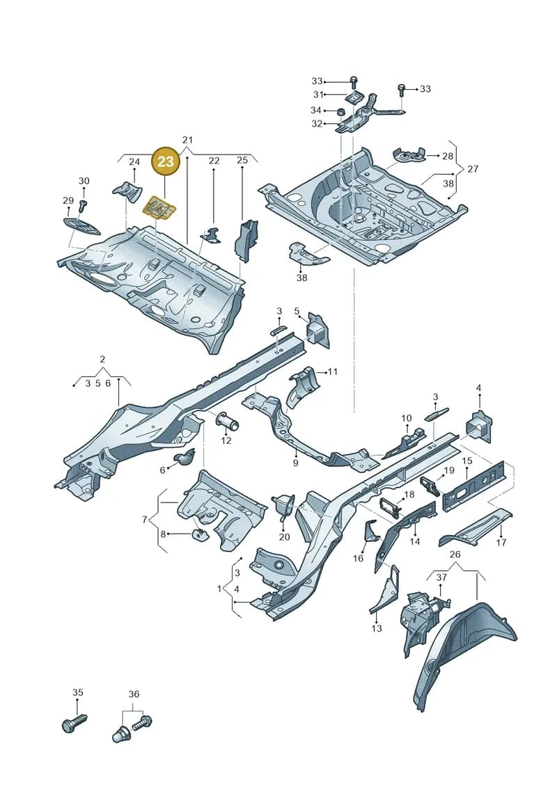 4K0802695 — Audi RS6 Avant (2019-2025) diagram 435803400, position 23