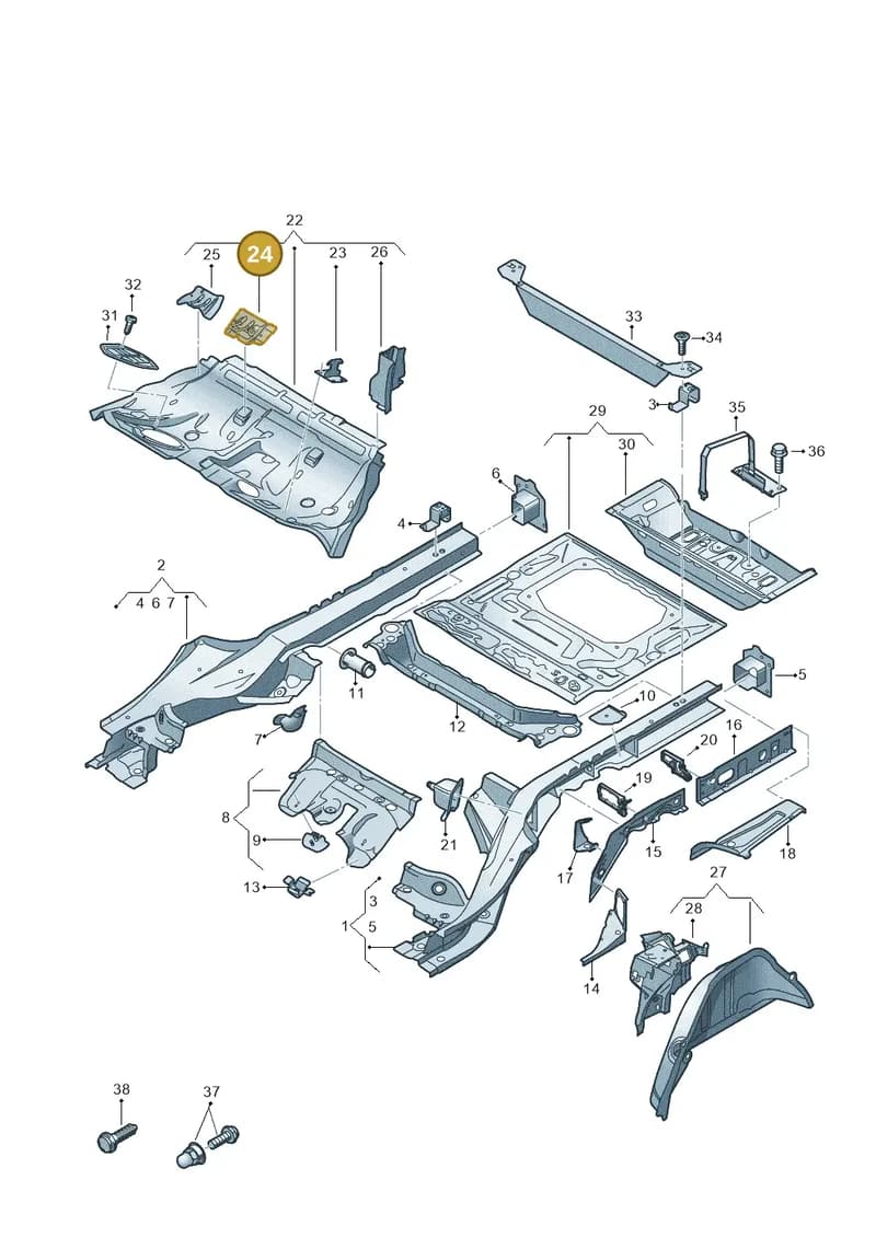 4K0802695 — Audi A6 (2018-2025) diagram 435803410, position 24