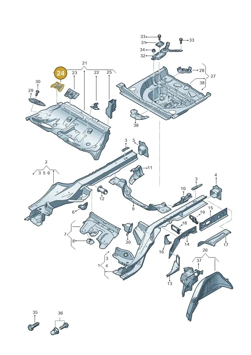 4K0802695B — Audi RS6 Avant (2019-2025) diagram 435803400, position 24
