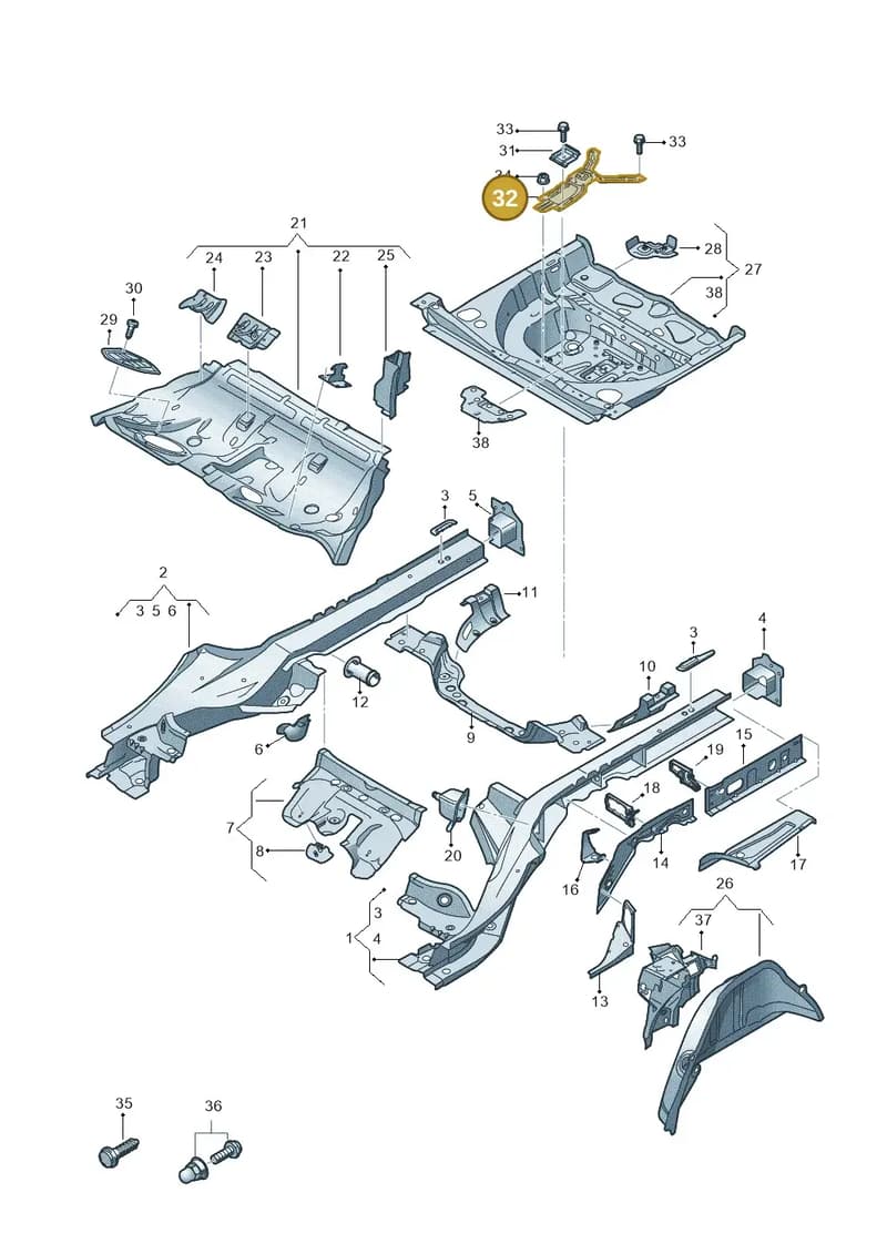 4K0802717 — Audi RS6 Avant (2019-2025) diagram 435803400, position 32