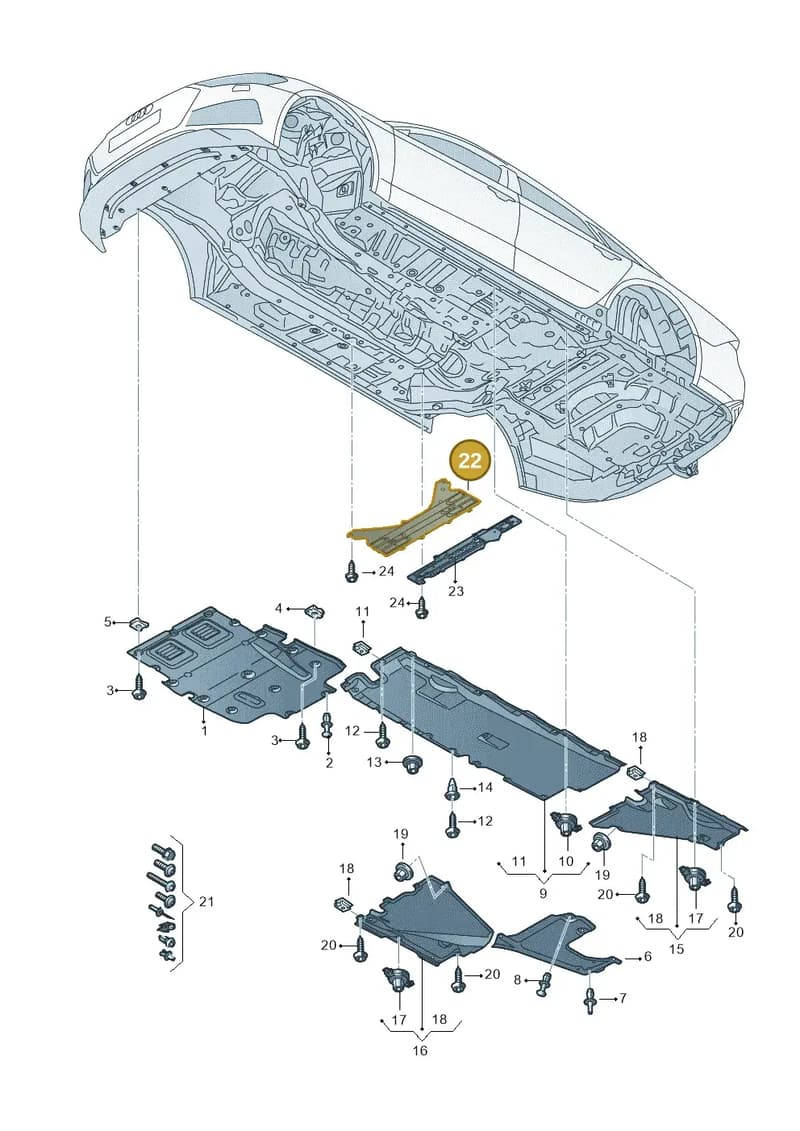 4K0803341 — Audi RS6 Avant (2019-2025) diagram 537825000, position 22