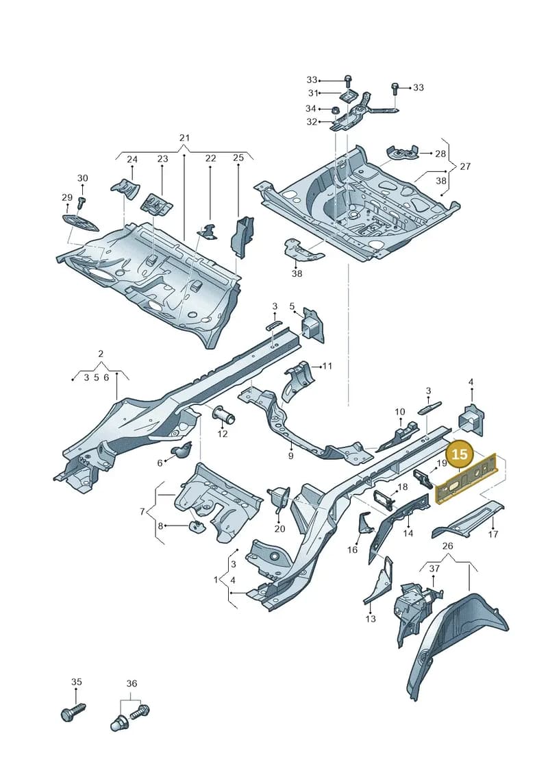 4K0803420 — Audi RS6 Avant (2019-2025) diagram 435803400, position 15