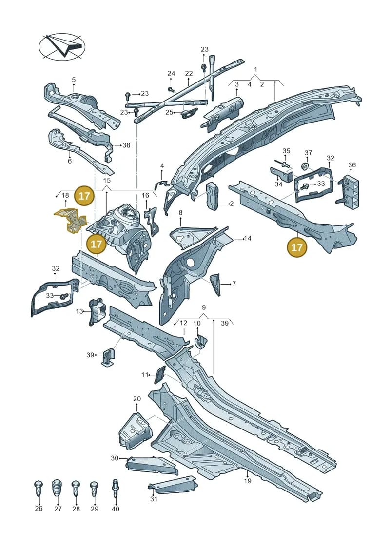 4K0803648D — Audi RS7 Sportback (2019-2025) diagram 435803000, position 17