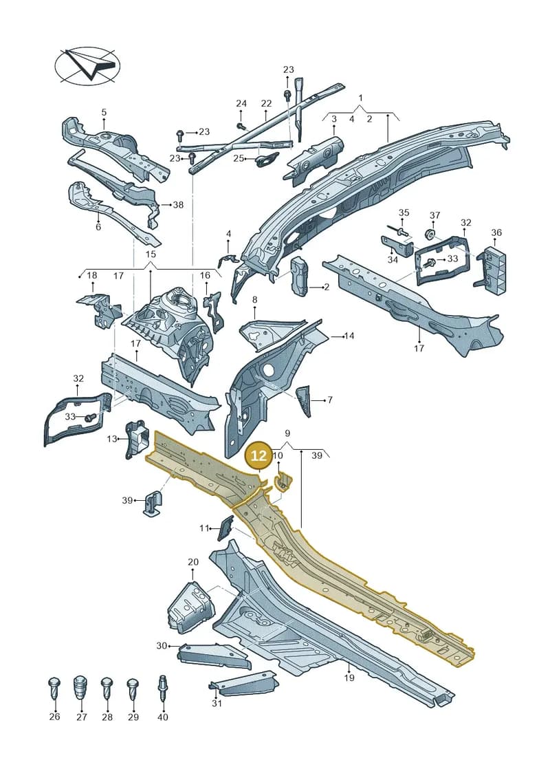 4K0803652B — Audi RS7 Sportback (2019-2025) diagram 435803000, position 12