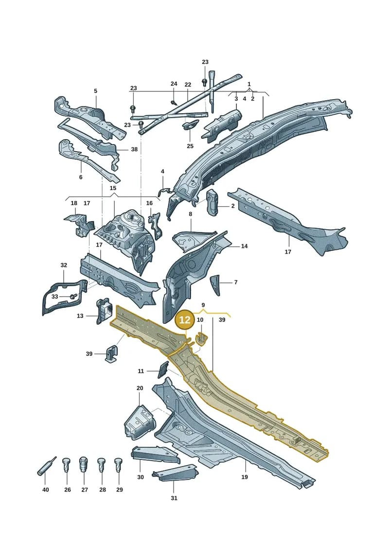 4K0803652B — Audi A7 (2021-) diagram 4kg803000, position 12