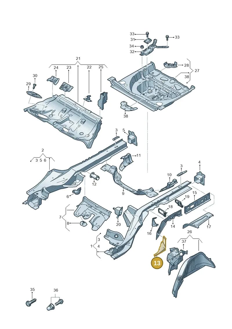 4K0803717B — Audi RS6 Avant (2019-2025) diagram 435803400, position 13