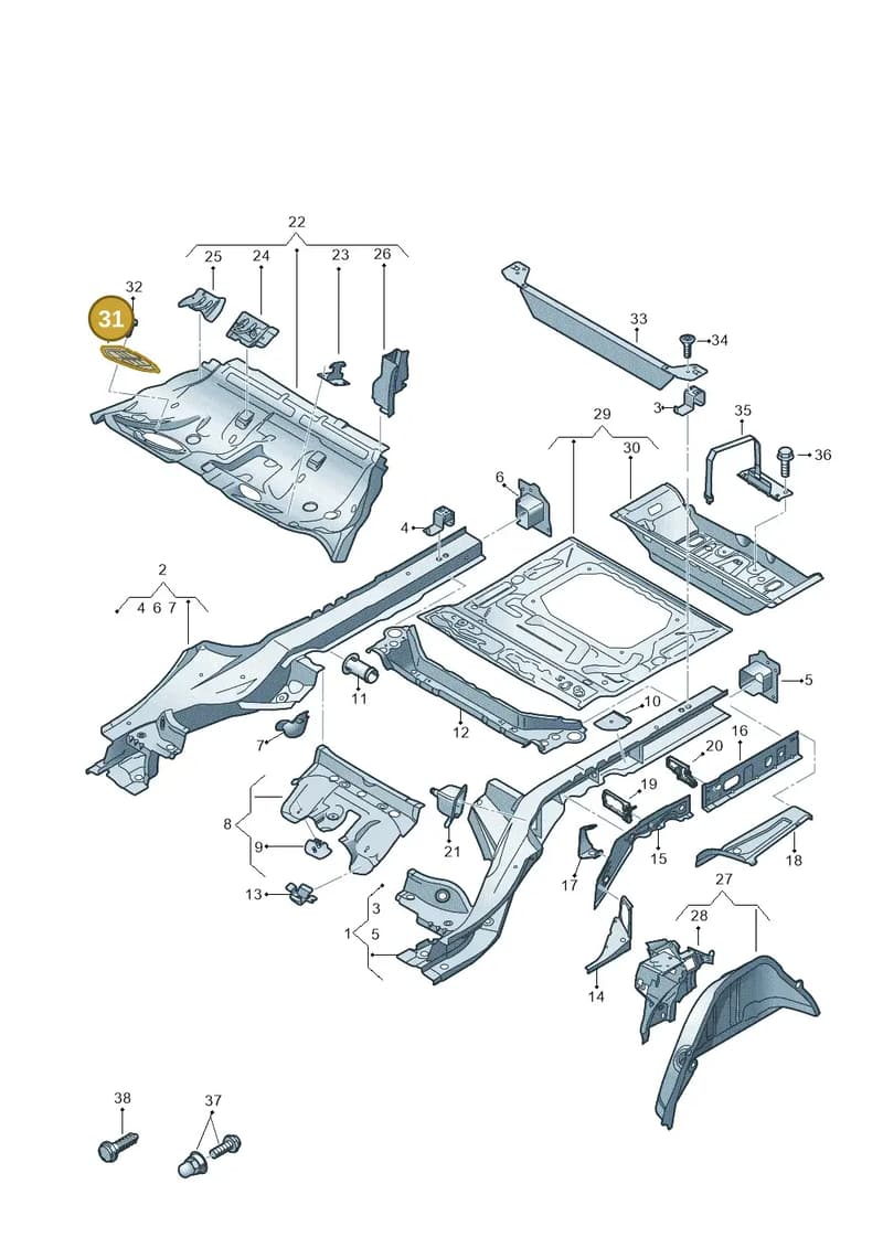 4K0803959 — Audi A6 (2018-2025) diagram 435803410, position 31