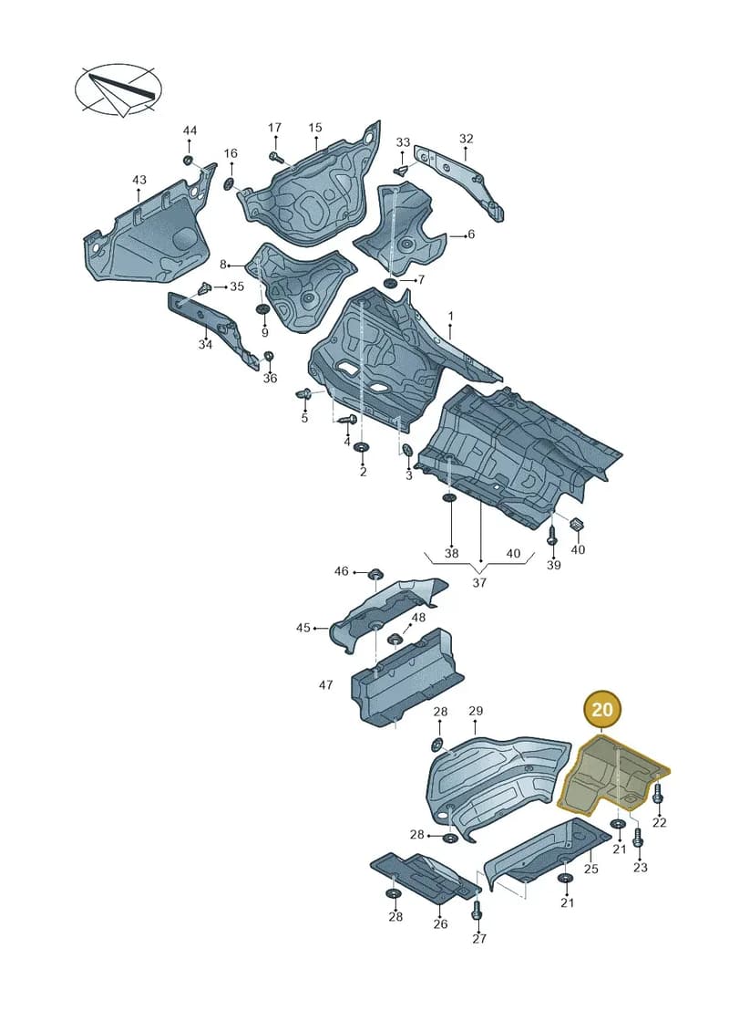 4K0804171E — Audi A6 (2018-2025) diagram 435804000, position 20