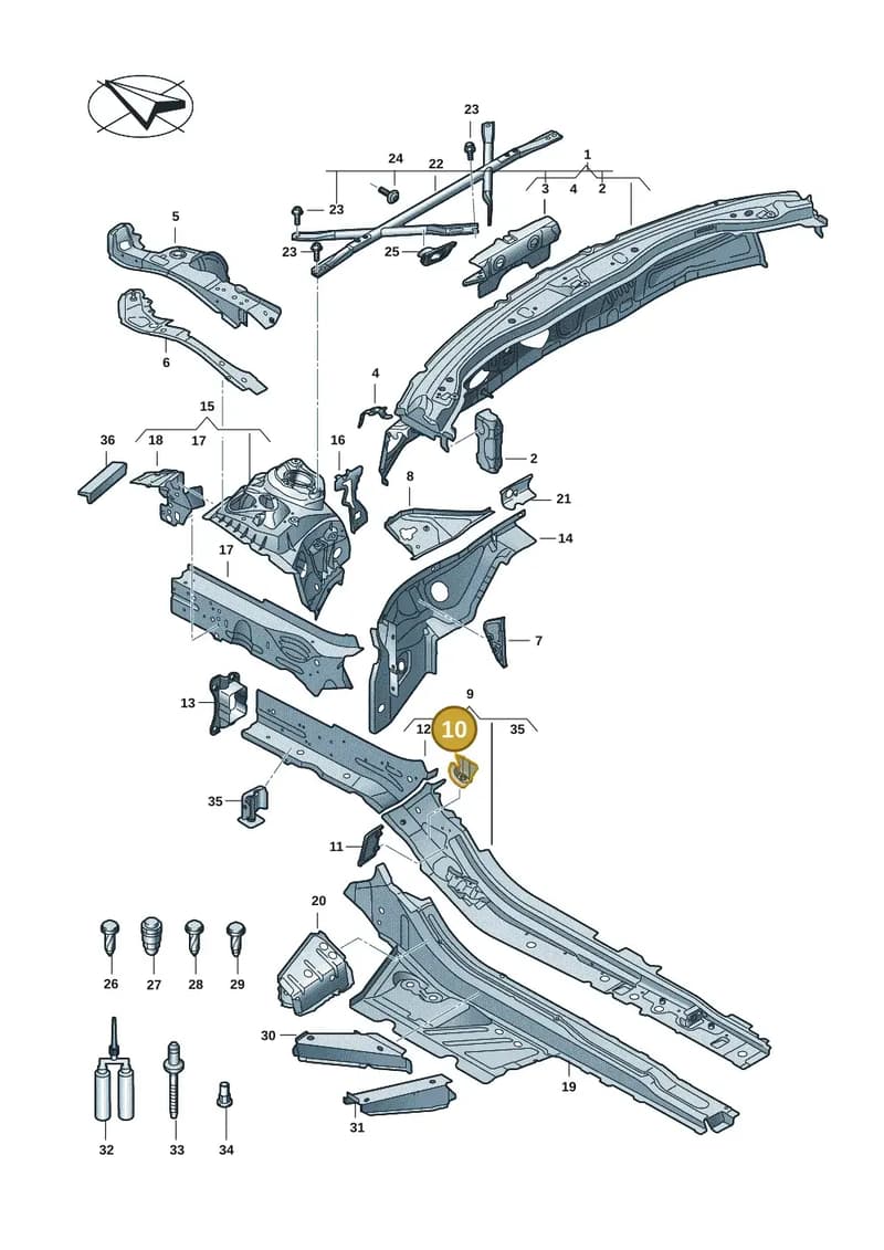 4K0804811 — Audi A5 Limousine (2024-2025) diagram 8wk803000, position 10