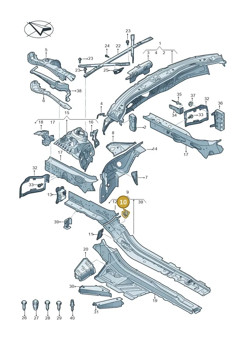 4K0804812 — Audi RS7 Sportback (2019-2025) diagram 435803000, position 10