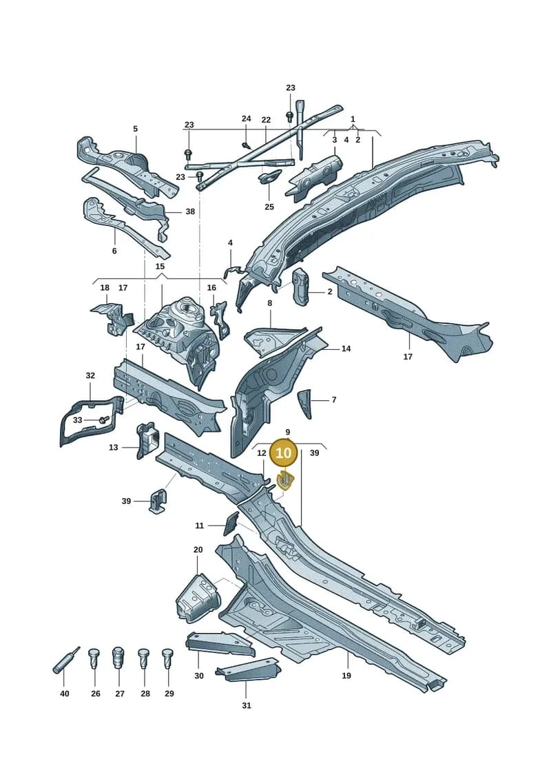 4K0804812 — Audi A7 (2021-) diagram 4kg803000, position 10