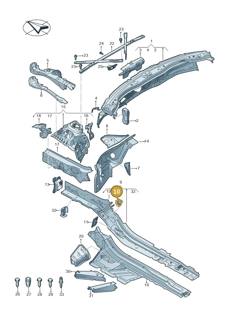 4K0804812 — Audi RS6 Avant (2019-2025) diagram 537803000, position 10